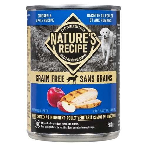 Nature’s Recipe - Dog Food - Premium Paté - Chicken & Apple Recipe 368g, 1 Each