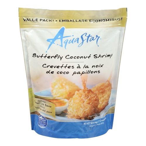 Aqua Star - Butterfly Coconut Shrimp 35-40 Count 680g, 1 Each