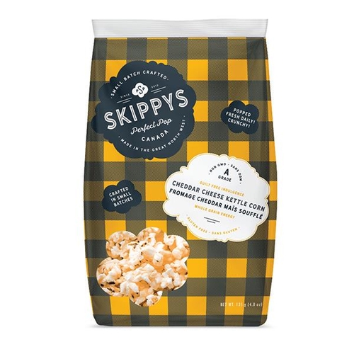 Skippys - Kettle Corn - Cheddar Cheese 135g, 1 Each