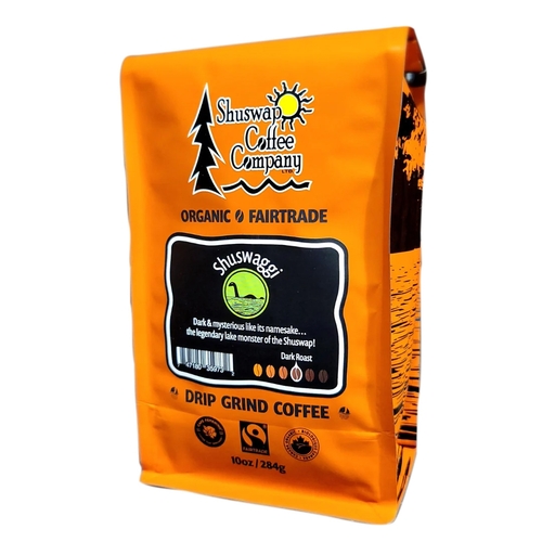 Shuswap Coffee Company - Organic Shuswaggi - Dark Roast - Drip Grind Coffee 285g, 1 Each