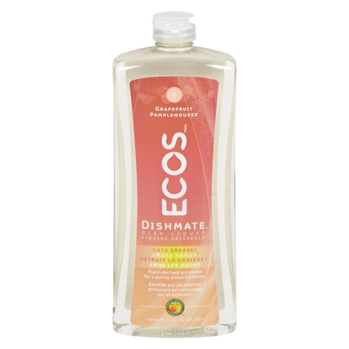 Ecos - Dishmate Dish Liquid - Grapefruit 739ml, 1 Each