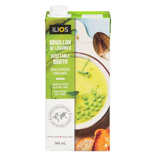 Ilios - Organic Vegetable Broth 946ml, 1 Each
