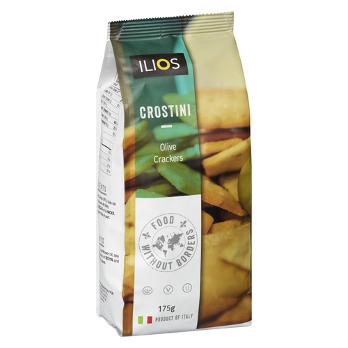 Ilios - Crostini Olive Crackers 175g, 1 Each