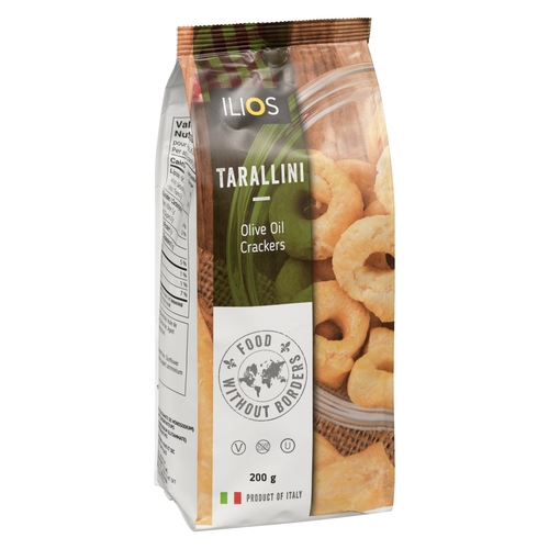 Ilios - Tarallini Olive Oil Crackers 200g, 1 Each