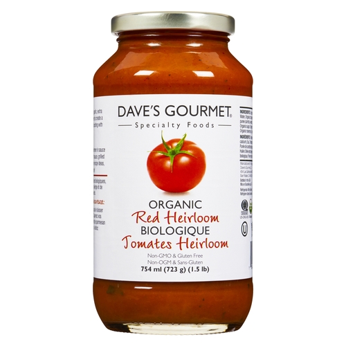 Dave's Gourmet - Organic Pasta Sauce - Red Heirloom 709ml