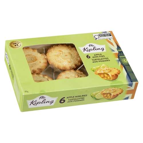 Mr Kipling - Apple Mini Pies 6's 315g, 1 Each