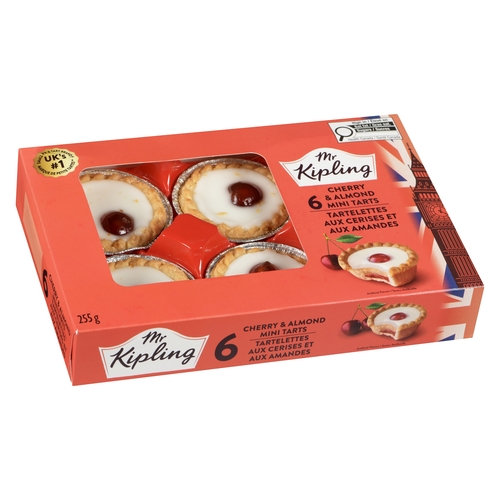 Mr Kipling - Cherry & Almond Mini Tarts 6's 255g, 1 Each