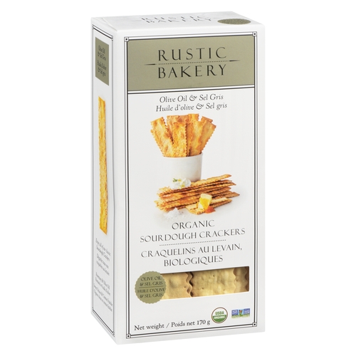 Rustic Bakery - Organic Sourdough Crackers - Olive Oil & See Gris 170g