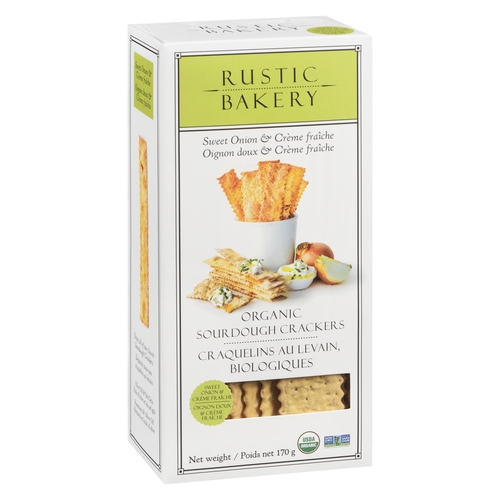 Rustic Bakery - Organic Sourdough Crackers - Sweet Onion & Creme Fraiche 170g