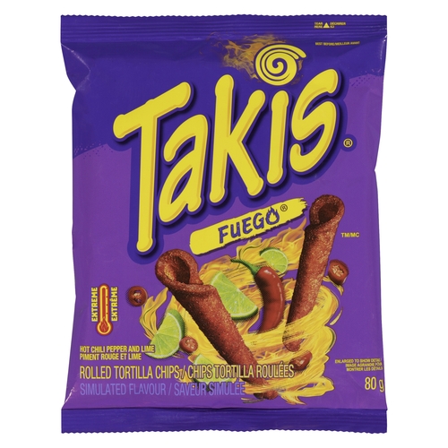 Takis - Rolled Tortilla Chips - Fuego 80g, 1 Each