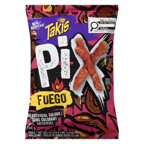 Takis Pix Snack - Fuego Hot Chili Pepper & Lime 240g, 1 Each