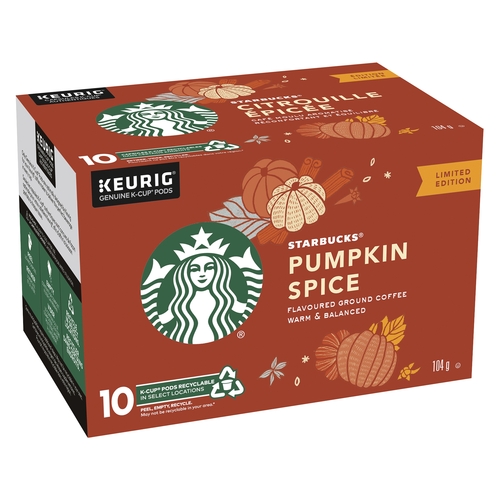 Starbucks - K-Cup Coffee - Pumpkin Spice 10/19g, 1 Each