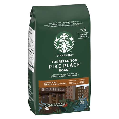 Starbucks - Ground Coffee - Pike Place Medium Roast 340g, 1 Each