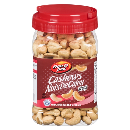 Dan-D Pak - Cashews - Unsalted 454g, 1 Each