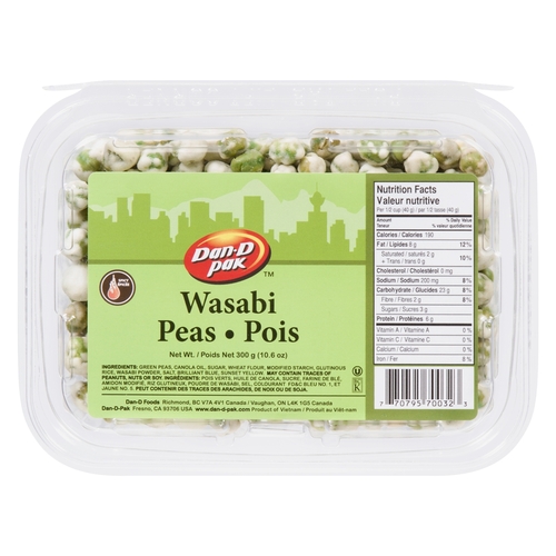 Dan-D-Pak - Spicy Wasabi Peas 300g, 1 Each