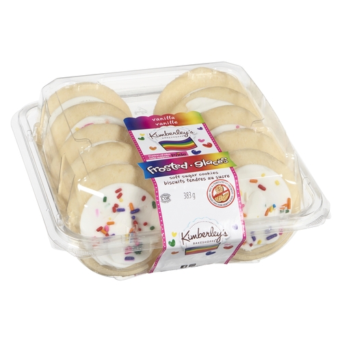 Kimberley's Bakeshoppe - Soft Sugar Cookies - Vanilla Frosted - Pride 383g, 1 Each