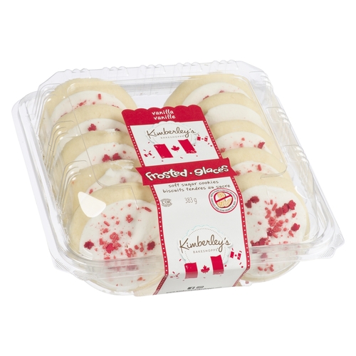 Kimberley's Bakeshoppe - Soft Sugar Cookies - Canada Frosted - Vanilla 383g, 1 Each