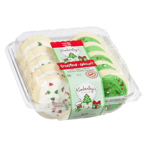 Kimberley's Bakeshoppe - Soft Sugar Cookies - Vanilla Frosted - Christmas 383g, 1 Each