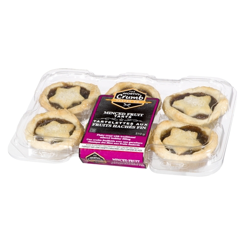 The Worthy Crumb Pastry Co. - Tarts - Minced Fruit 6's 510g, 1 Each