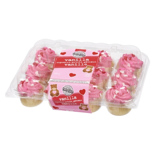 Two-Bite Original - Cupcakes - Valentine's Vanilla 284g, 1 Each