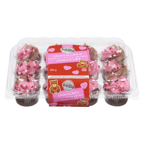 Two-Bite Original - Cupcakes - Valentine’s Chocolate 284g, 1 Each