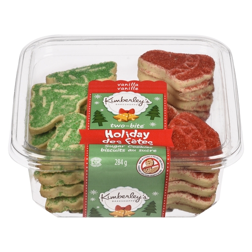 Kimberley's Bakeshoppe - Two-Bite Holiday Sugar Cookies - Vanilla 284g, 1 Each