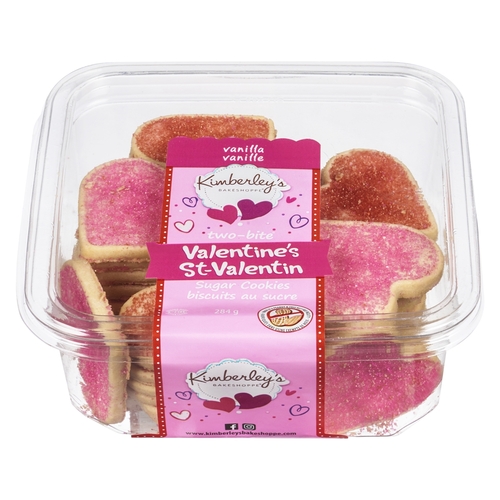 Kimberley's Bakeshoppe - Two-Bite Sugar Cookies - Valentine's Vanilla 284g, 1 Each