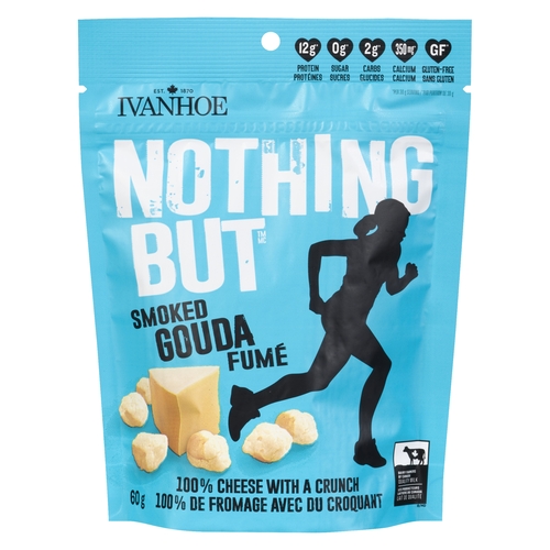 Ivanhoe - Nothing But Smoked Gouda - 100% Cheese with a Crunch 60g, 1 Each
