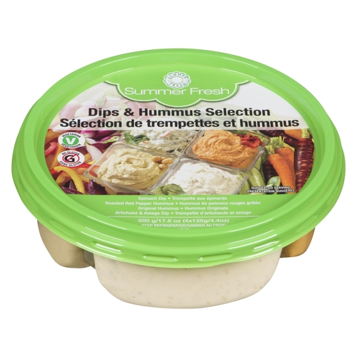 Summer Fresh - Dips & Hummus Selection 4x125g 500g, 1 Each