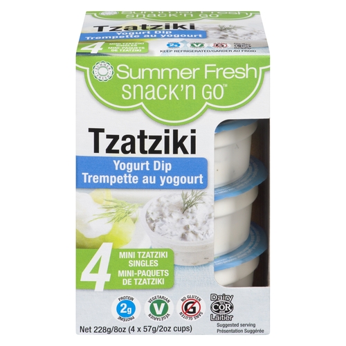 Summer Fresh - Snack 'n Go Mini Tzatziki Yogurt Dip Singles 4/57g, 1 Each