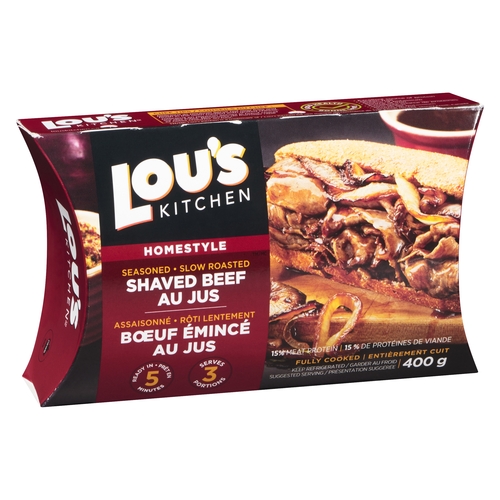 Lou's Kitchen - Shaved Beef Au Jus 400g, 1 Each
