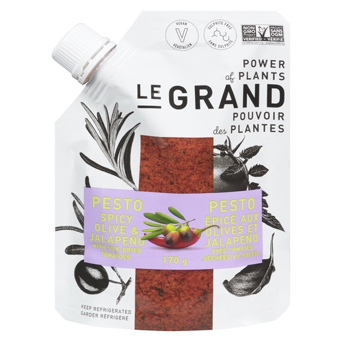 Le Grand - Pesto - Spicy Olive & Jalapeño with Sun-Dried Tomatoes 170g, 1 Each