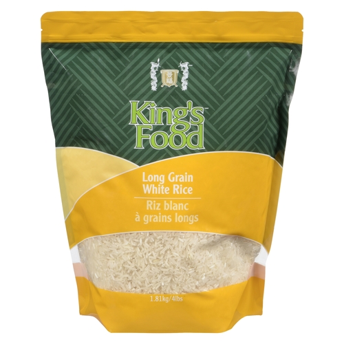 King's Food - Long Grain White Rice 1.8kg, 1 Each