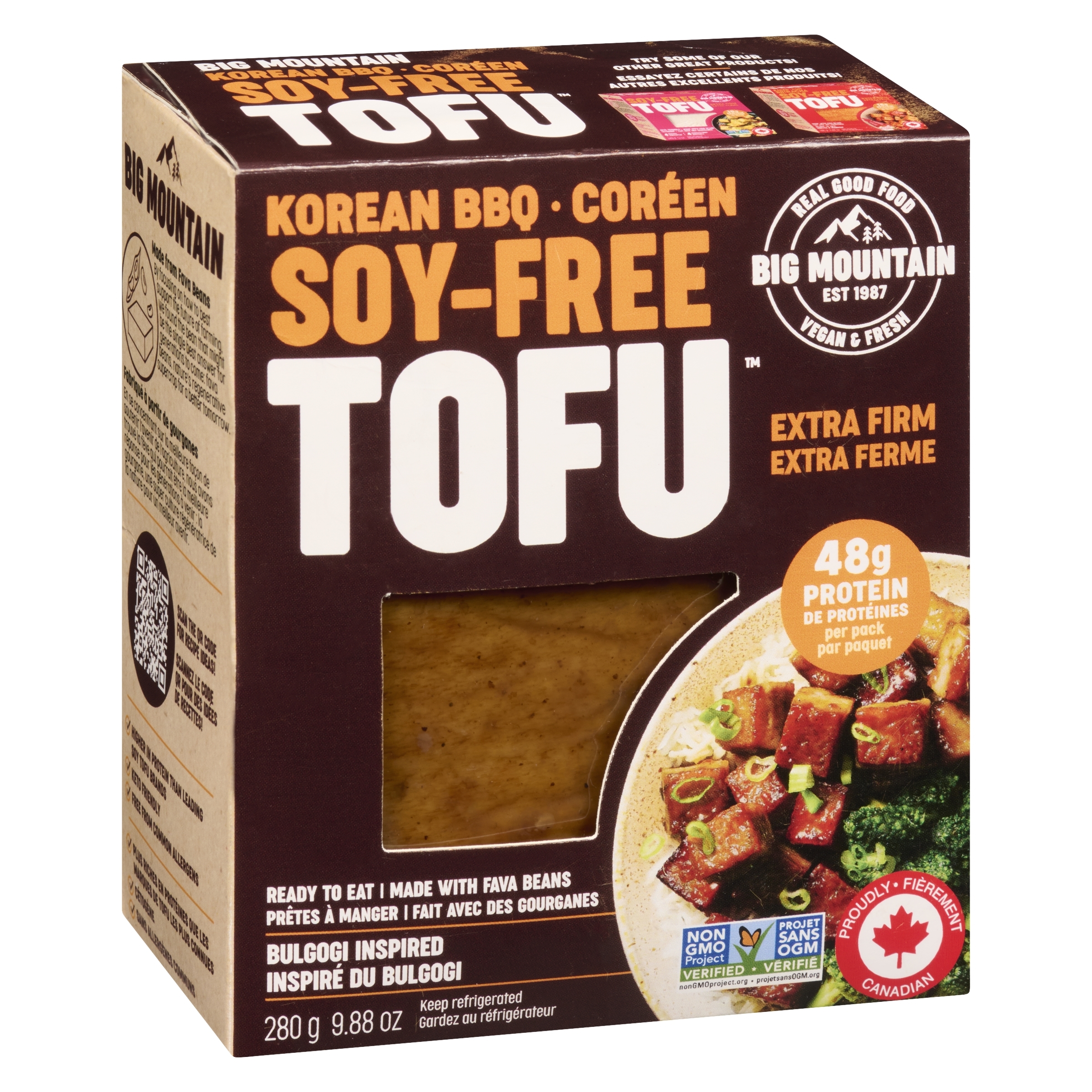 Big Mountain - Korean BBQ Soy-Free Tofu - Extra Firm 280g - Fresh