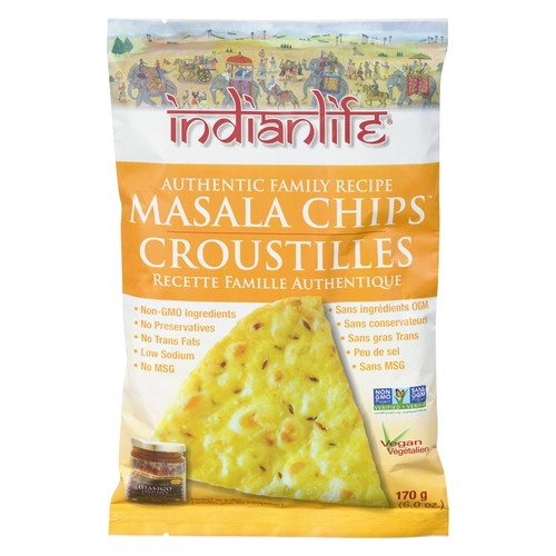 Indianlife - Authentic Family Recipe Masala Chips 170g, 1 Each
