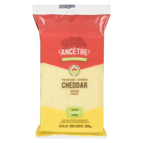 L'Ancetre - Organic Cheddar Cheese - Mild 31% m.f. - Lactose Free 325g