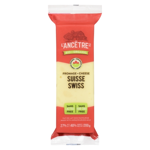 L'Ancetre - Organic Swiss Cheese 27% m.f. - Lactose Free 200g