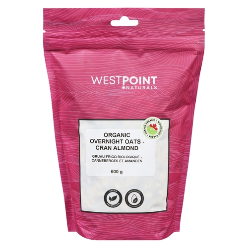 Westpoint Naturals - Organic Overnight Oats - Cran Almond 600g, 1 Each