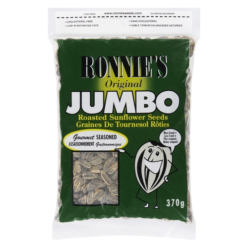 Ronnie's - Jumbo Roasted Sunflower Seeds - Gourmet Seasoned 370g, 1 Each