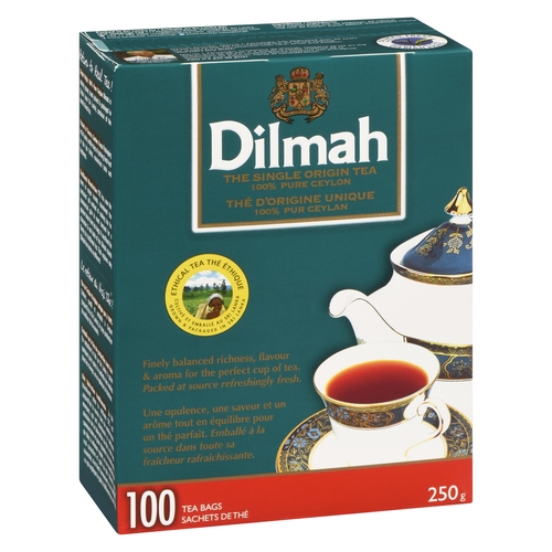 Dilmah - Single Origin Tea 100% Pure Ceylon - 100 Tea Bags 250g, 1 Each