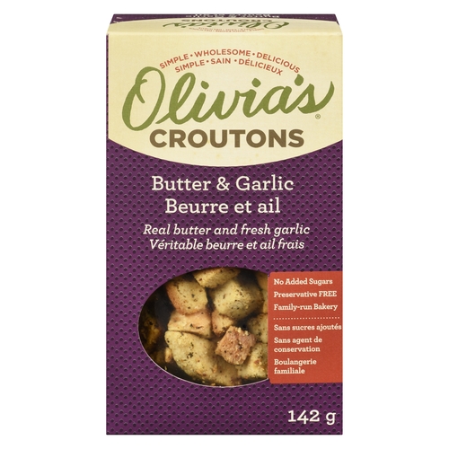 Olivia's Croutons - Butter & Garlic 142g, 1 Each