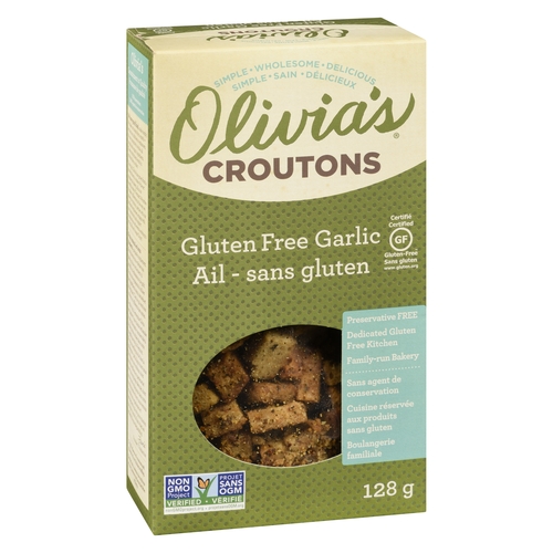 Olivia's Croutons - Gluten Free Garlic 128g, 1 Each