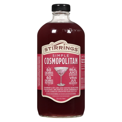 Stirrings - Simple Cosmopolitan Cocktail Mix 750ml, 1 Each