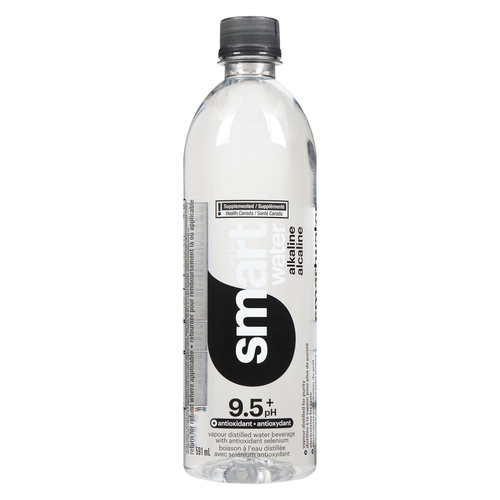 Glaceau - Smartwater Vapour Distilled Water Beverage with Antioxidant Selenium Alkaline 591ml, 1 Each