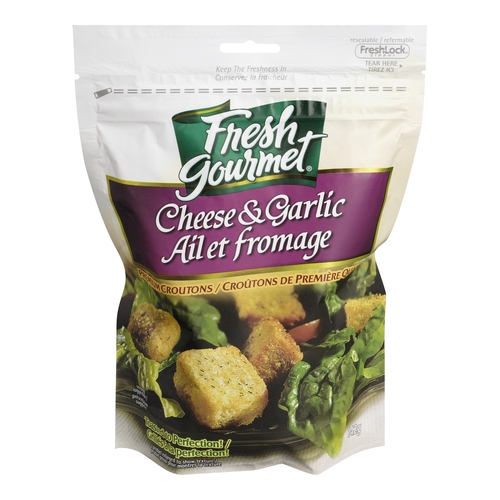 Fresh Gourmet - Premium Croutons - Cheese & Garlic 142g, 1 Each