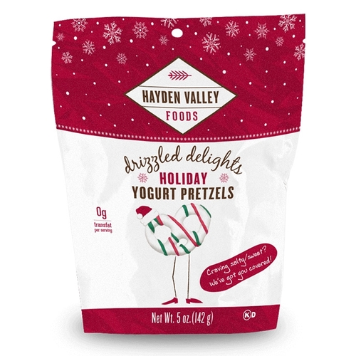 Hayden Valley Drizzled Delights - Holiday Yogurt Pretzels 142g, 1 Each