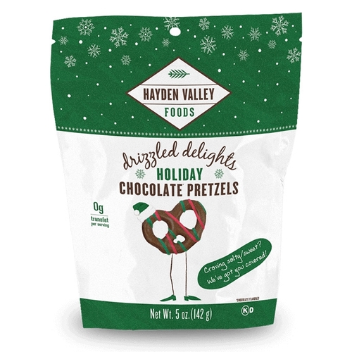 Hayden Valley Drizzled Delights - Holiday Chocolate Pretzels 142g, 1 Each