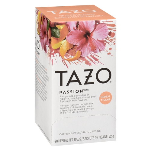 Tazo - Herbal Tea - Passion 20s, 1 Each