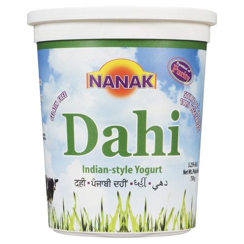Nanak All Natural Indian Style Yogurt Dahi 3.25% m.f. 750g, 1 Each