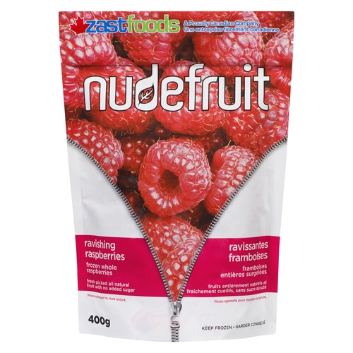 Nudefruit - Ravishing Raspberries - Frozen Whole Raspberries 360g, 1 Each